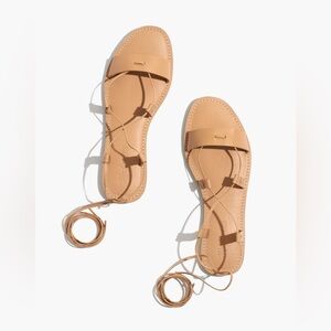 Madewell Boardwalk Laced Up Sandals in Leather